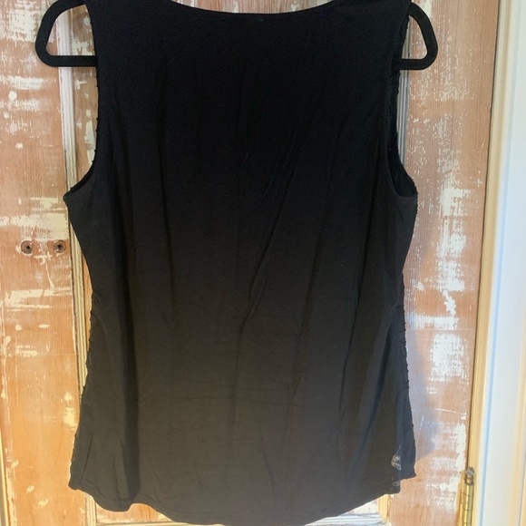 Black tank top v neck blouse - Picture 3 of 3